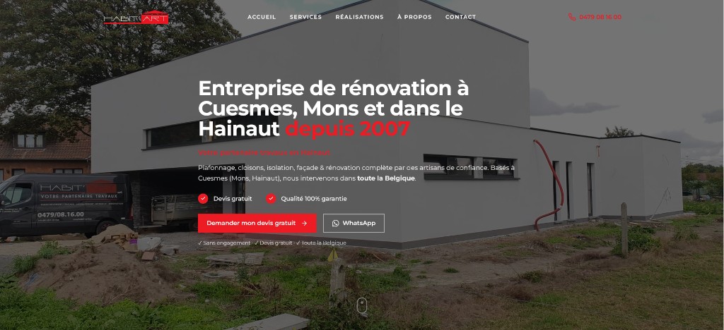 Aperçu desktop d'une vitrine réalisée par TNAgency